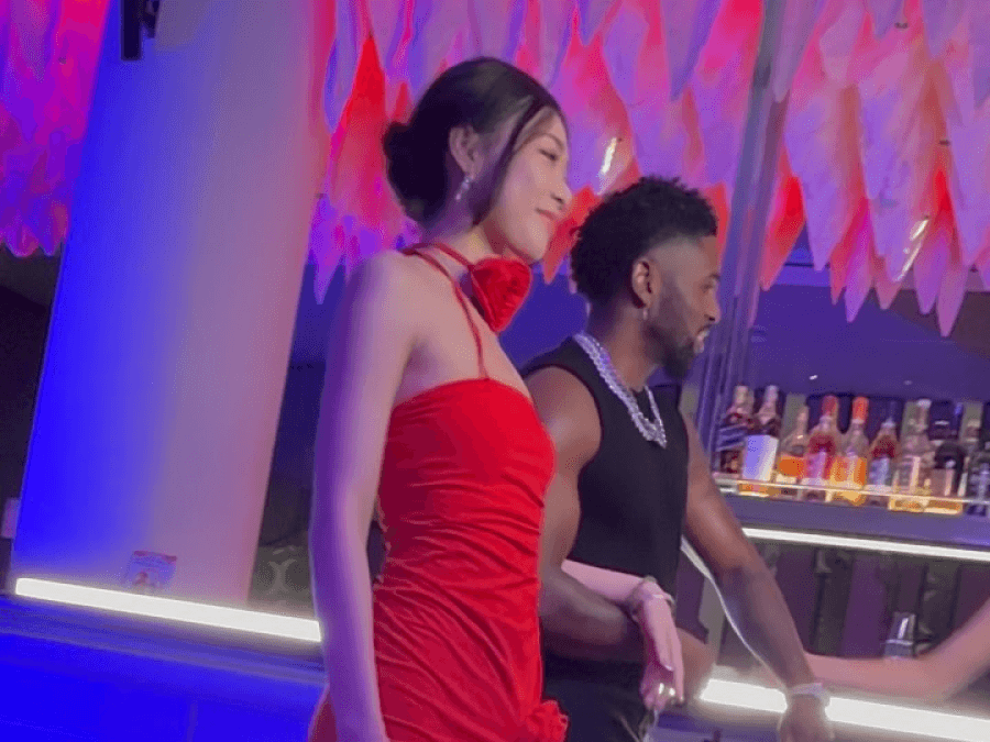 Mavis Zhang shooting martial-arts content with Jason Derulo